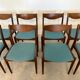 Set of 8 Vintage Danish Chairs by Søren Ladefoged – Teak & Blue Fabric