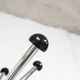 Coat rack with 12 chrome and black plastic hooks, 1960s