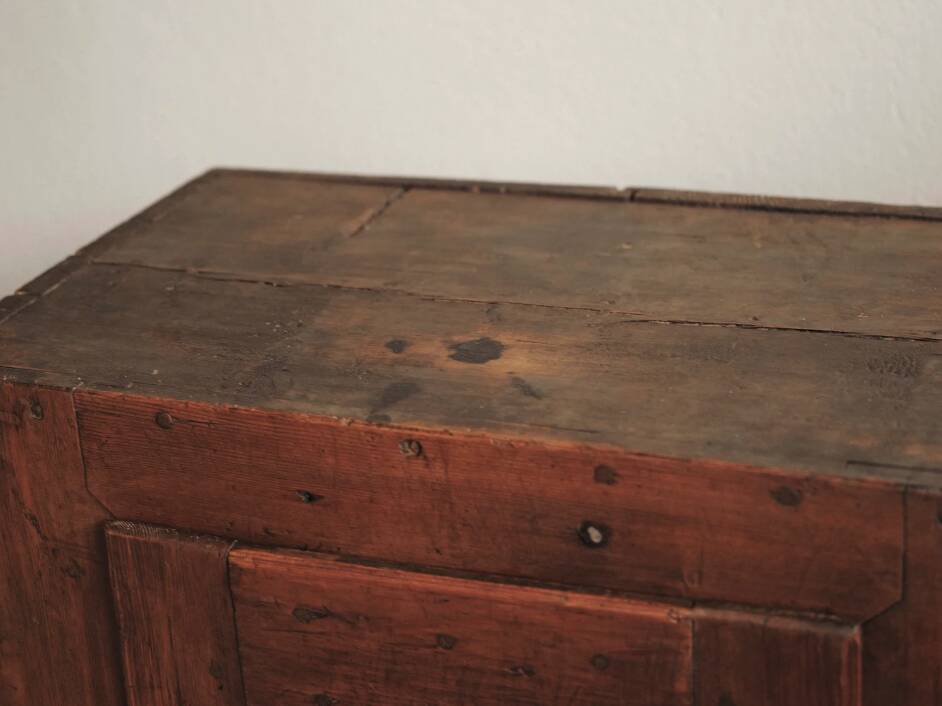 Mountain furniture in pine and larch, Folk art, Savoie, 19th century