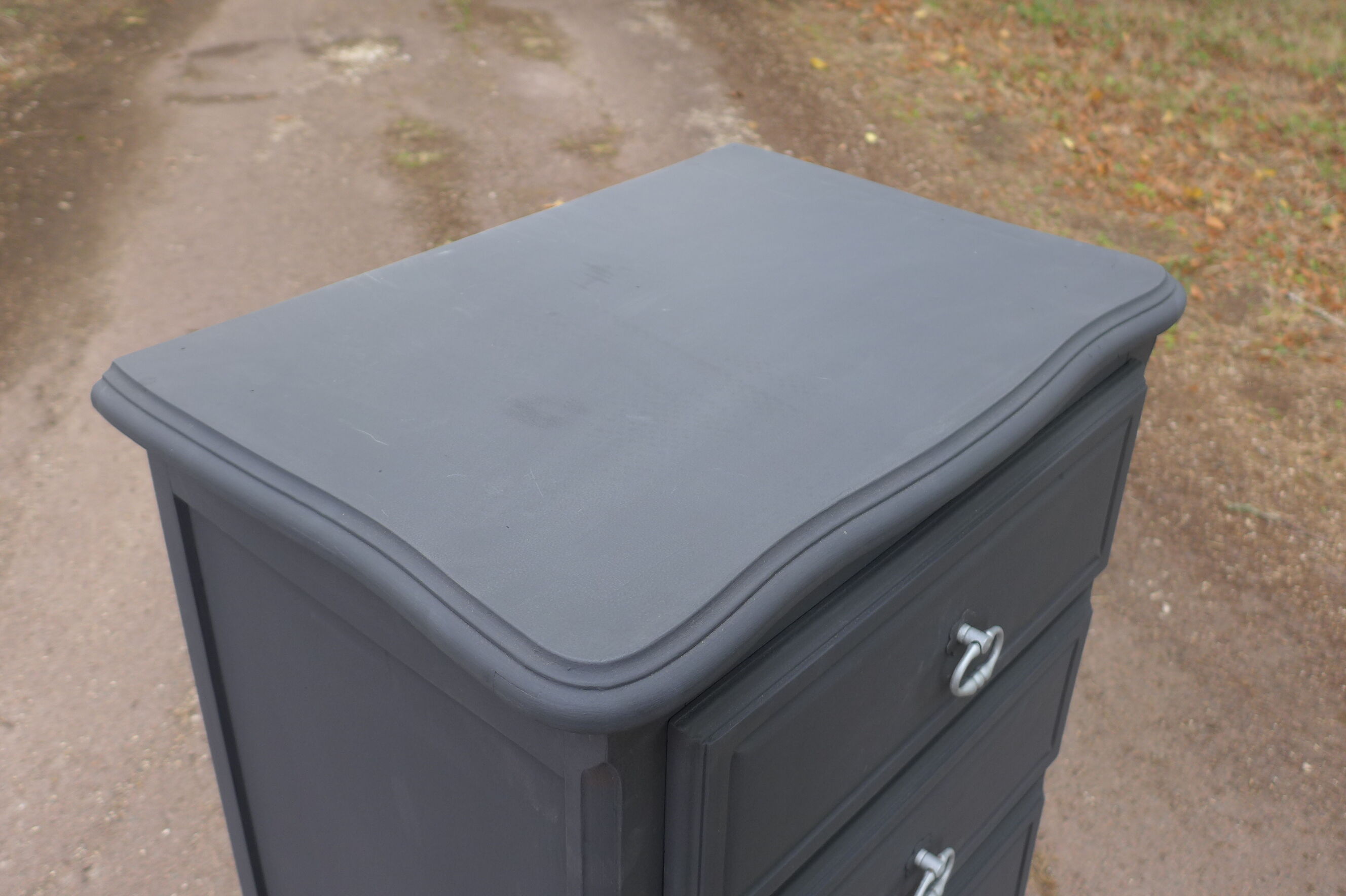 Renovated black chest of drawers