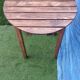 Round solid wood table