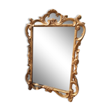 Ancien miroir doré à parcloses de style Régence d'époque 1930.