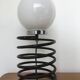 Spiral lamp or spring black and opaline vintage 1960