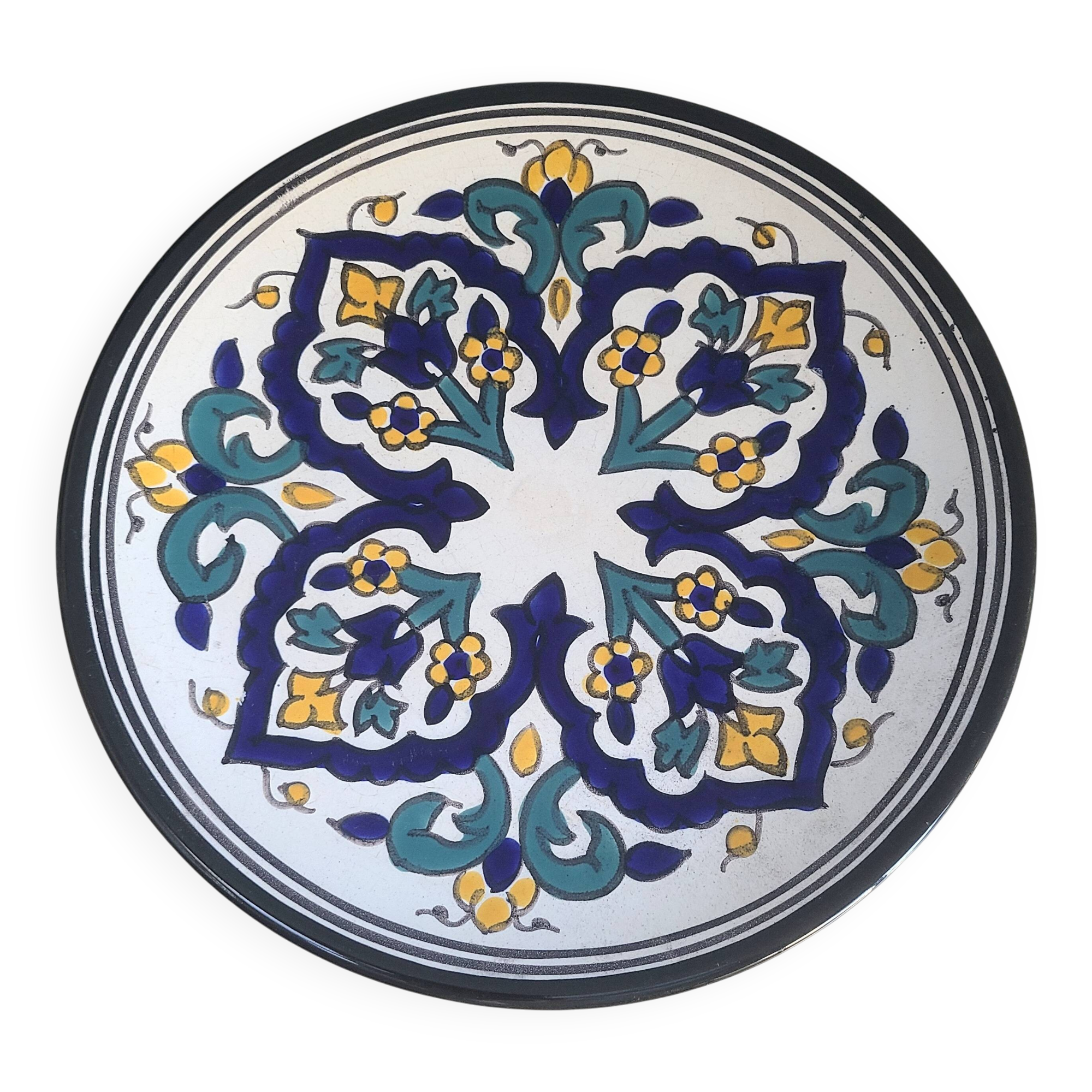 Round dish, handmade ceramic dish