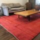 Modernist light wood and metal coffee table 1950