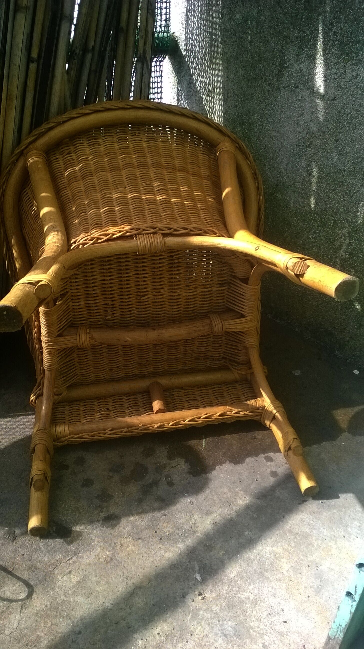 Rattan chair and braided wicker for children