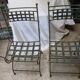 Suite of 6 iron garden chairs