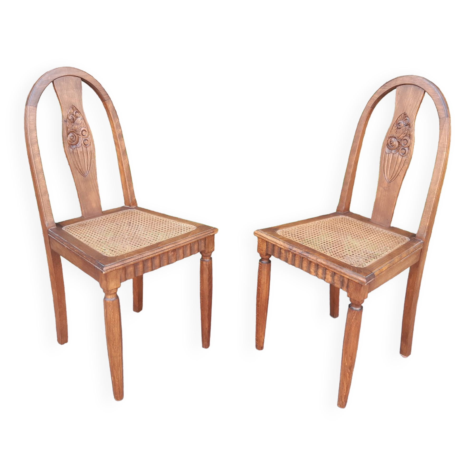 Art Deco oak chandy chairs 1930