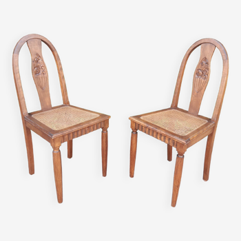 Art Deco oak chandy chairs 1930