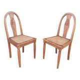 Art Deco oak chandy chairs 1930