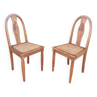 Art Deco oak chandy chairs 1930