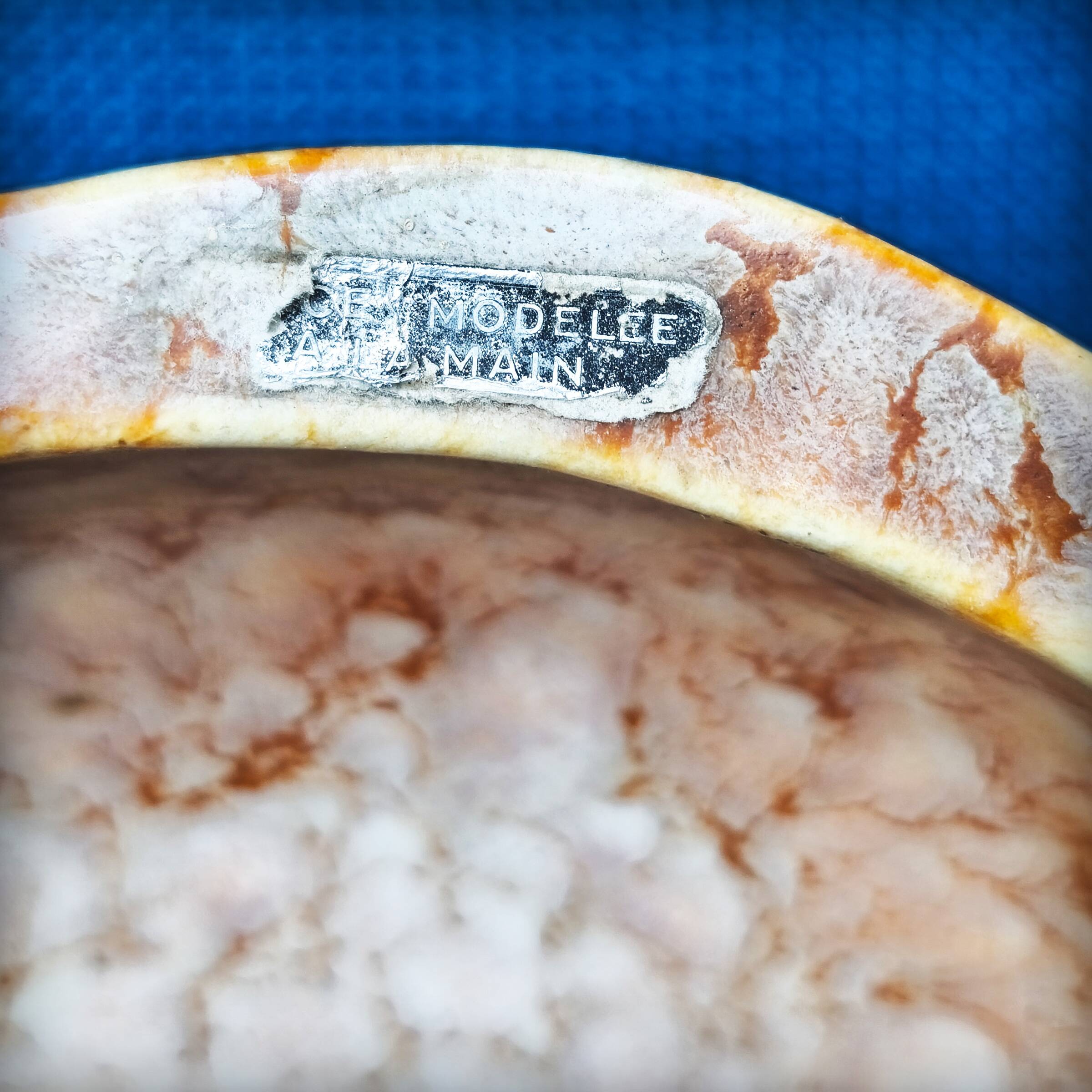 Tripod cup by the potters of Accolay, France, 1950s