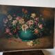Large oil painting on canvas - Vase with flowers - Still life - Ita