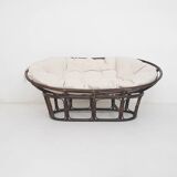 Manou two seater sofa with linnen cushion, The Netherlands 1970's