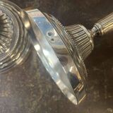 Pair of silver-plated bronze candlesticks from the early 20th century