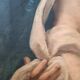 Old oil painting on canvas "Virgin Mary with Child"