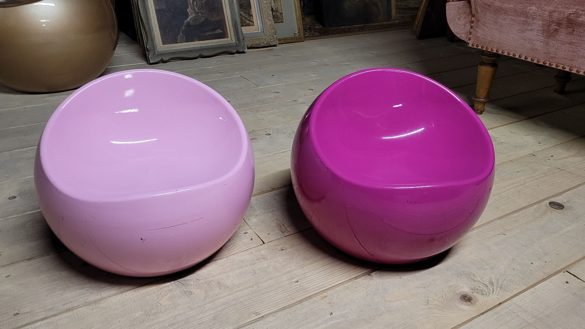 Pair of children's stools, Ball chair dupont by Finn Stone design