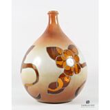 Magnificent large Marie Jeanne glass decoration, stained glass type jar.