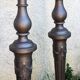 Pair of Grey Painted Wooden Pedestal Columns, Napoleon III Period