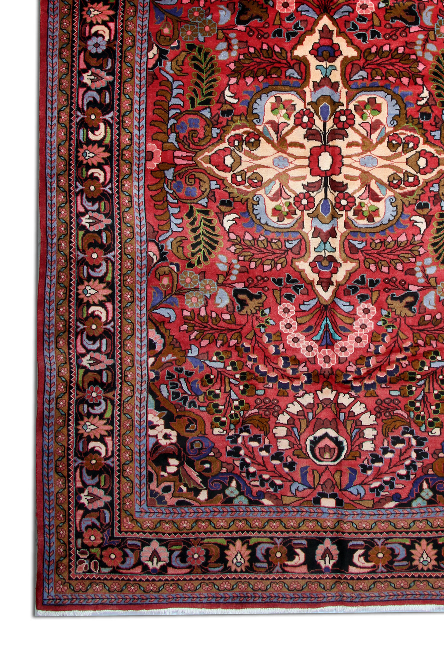 Handwoven Oriental Wool Area Rug Traditional Red Carpet- 220x335cm