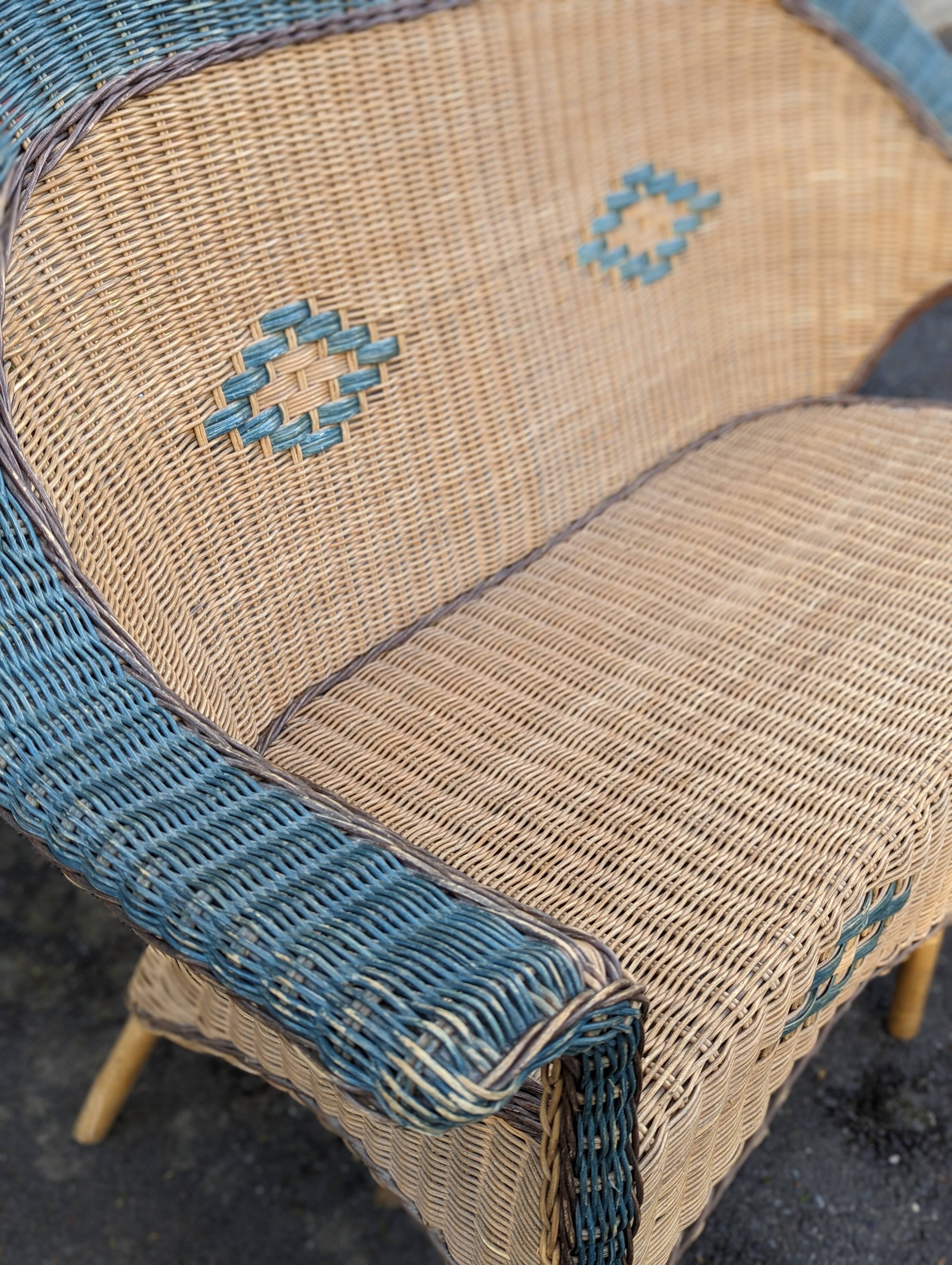 Rattan bench