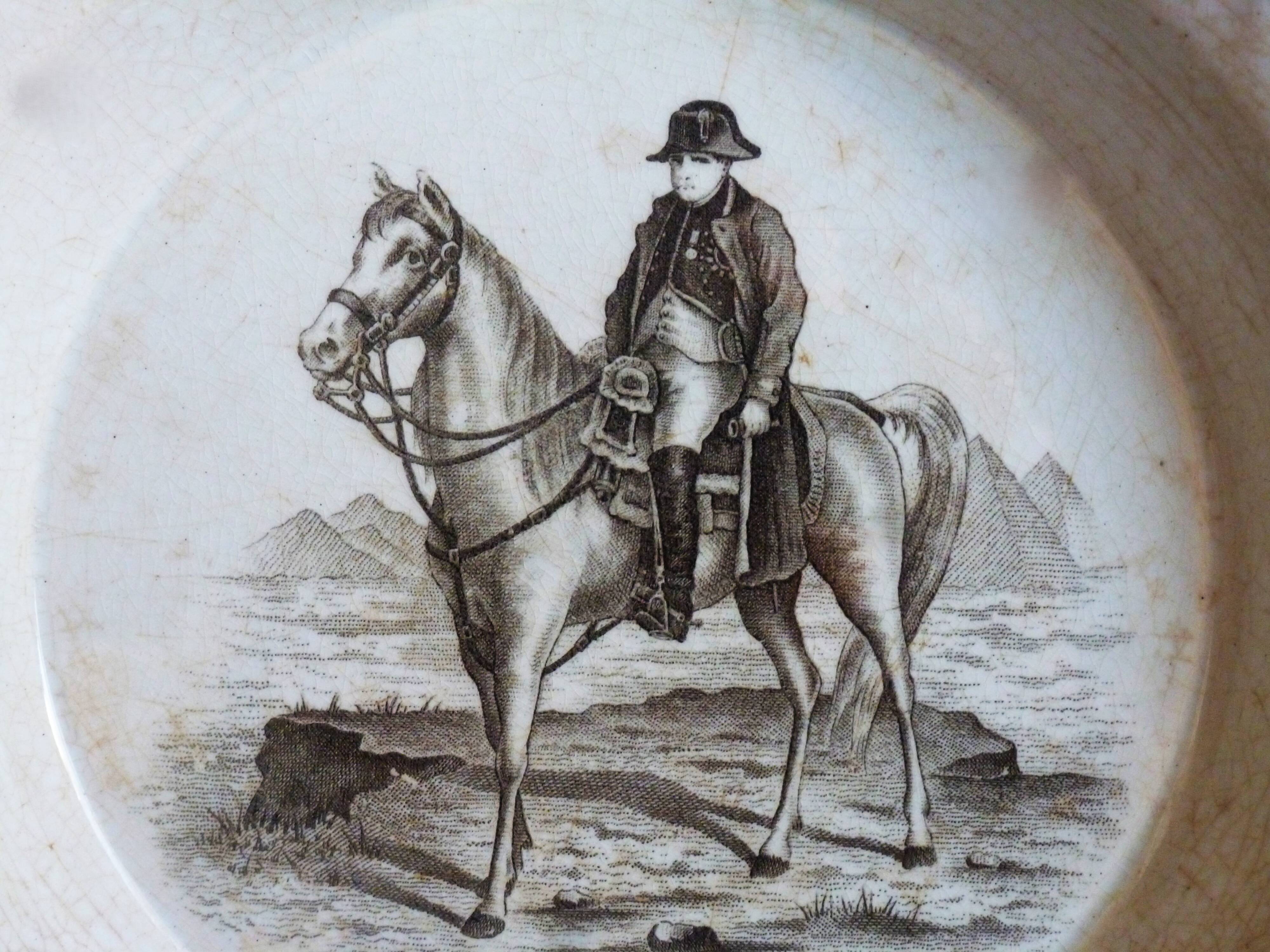 Napoleon plate, an old vegetable dish, 19th-century crockery.