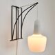 Modernist wall light with metal and glass wire