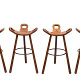 'Marbella' Bar stools by Sergio Rodrigues for Confonorm Spain 1970s