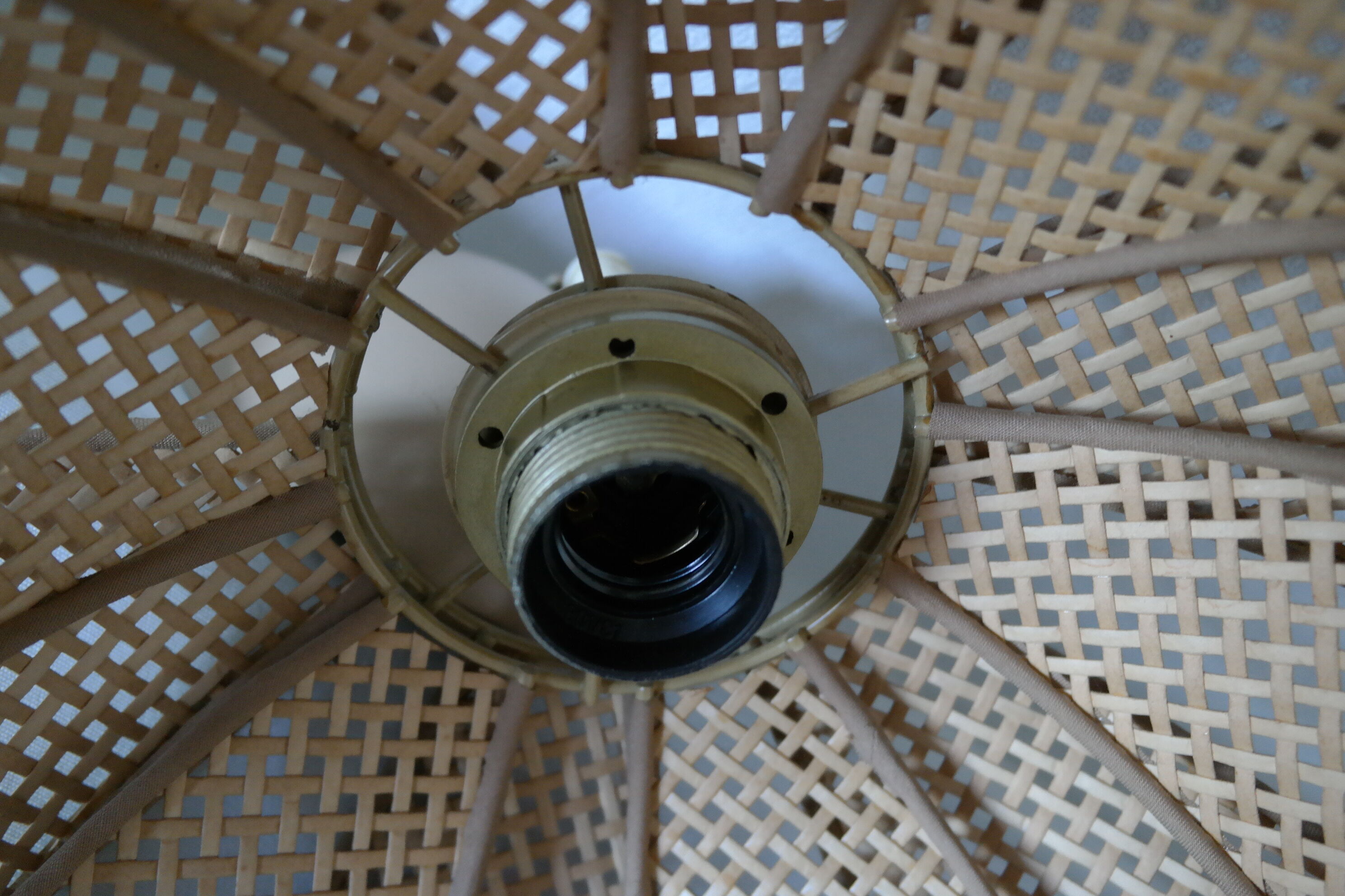 Vintage petal caning chandelier