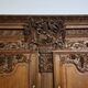 Norman Wedding Armoire in solid oak, richly carved, Louis period.