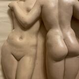 Bas relief of the three graces antiquity molding of the Louvre