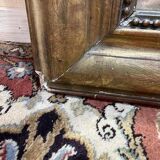 Miroir époque Louis Philippe à la feuille d'or 140x100 cm