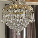 Bohemian crystal hot air balloon chandelier