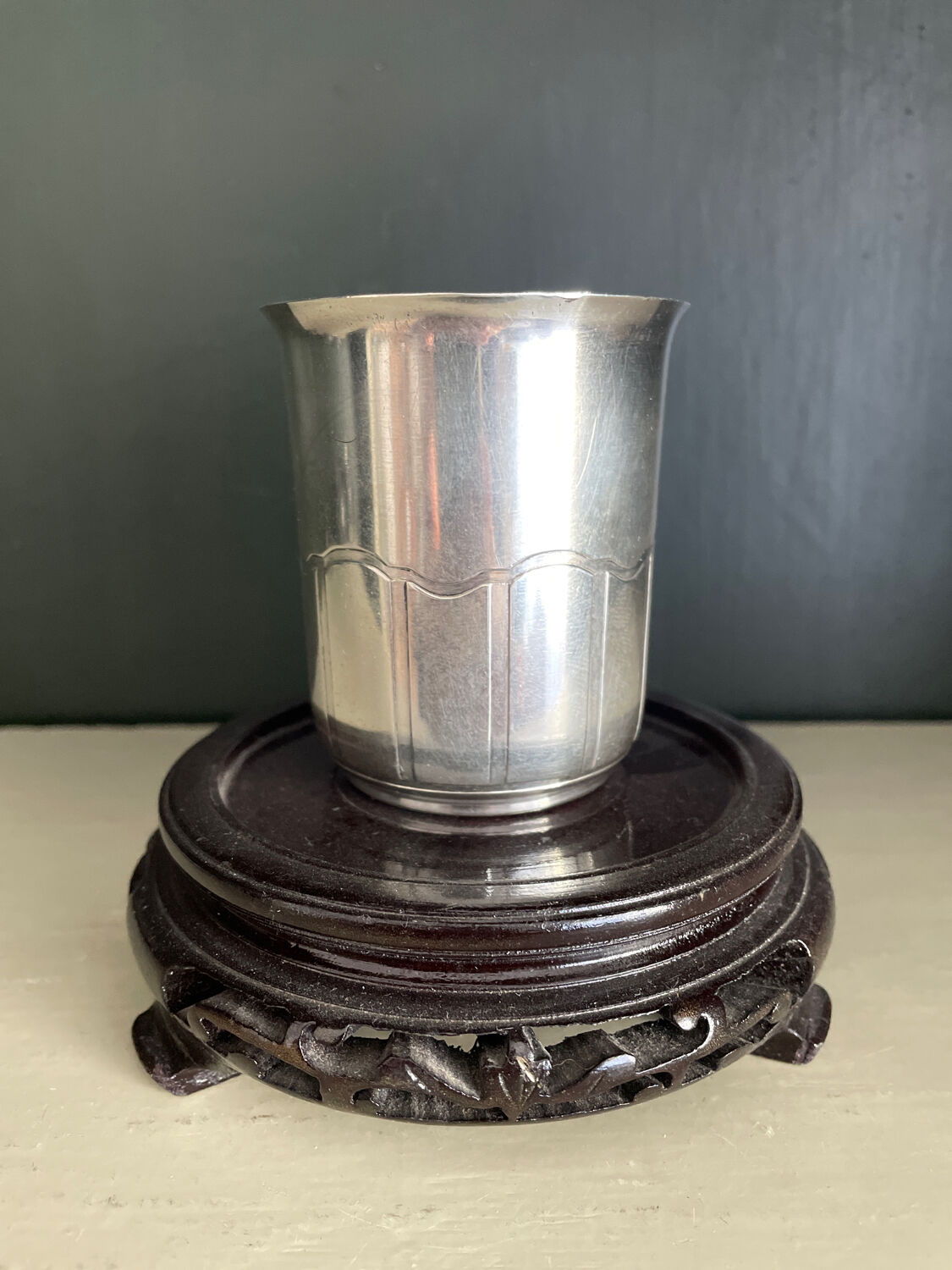 Timpani in solid silver hallmark Minerva