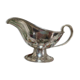 Antique silver-plated gravy boat stamped Birks