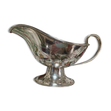 Saucière en métal argenté ancienne estampillée Birks