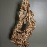 Brutalist brass sculpture, Philippe Cheverny, 1970