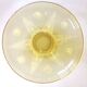 Art Deco Pressed Molded Glass Bowl, Yellow, Star Decorated