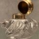 Encrier cristal taillé monture laiton ou bronze Baccarat Saint Louis XIXe