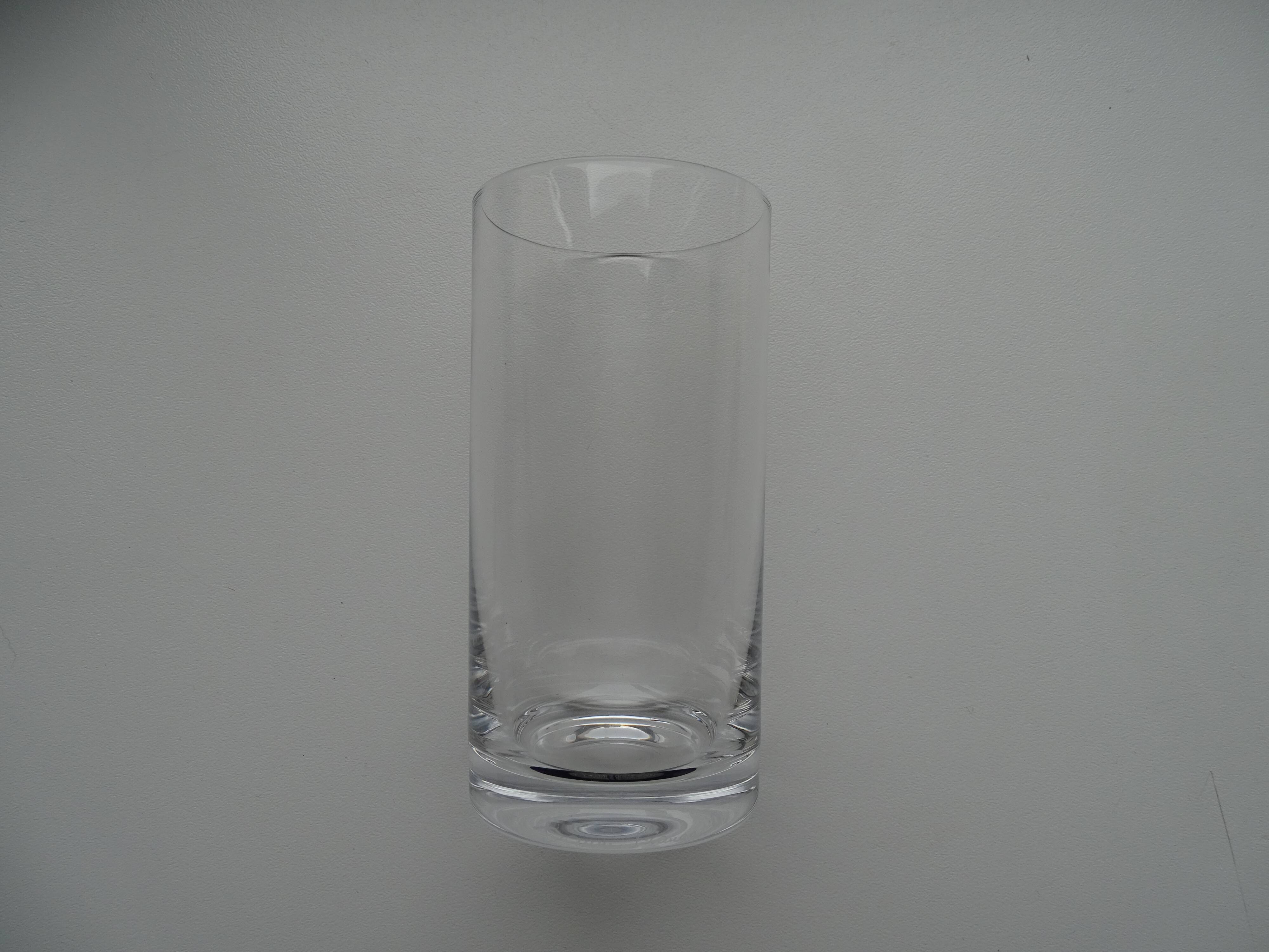 Daum France crystal tumbler glass timeless design signed 12.3 cm