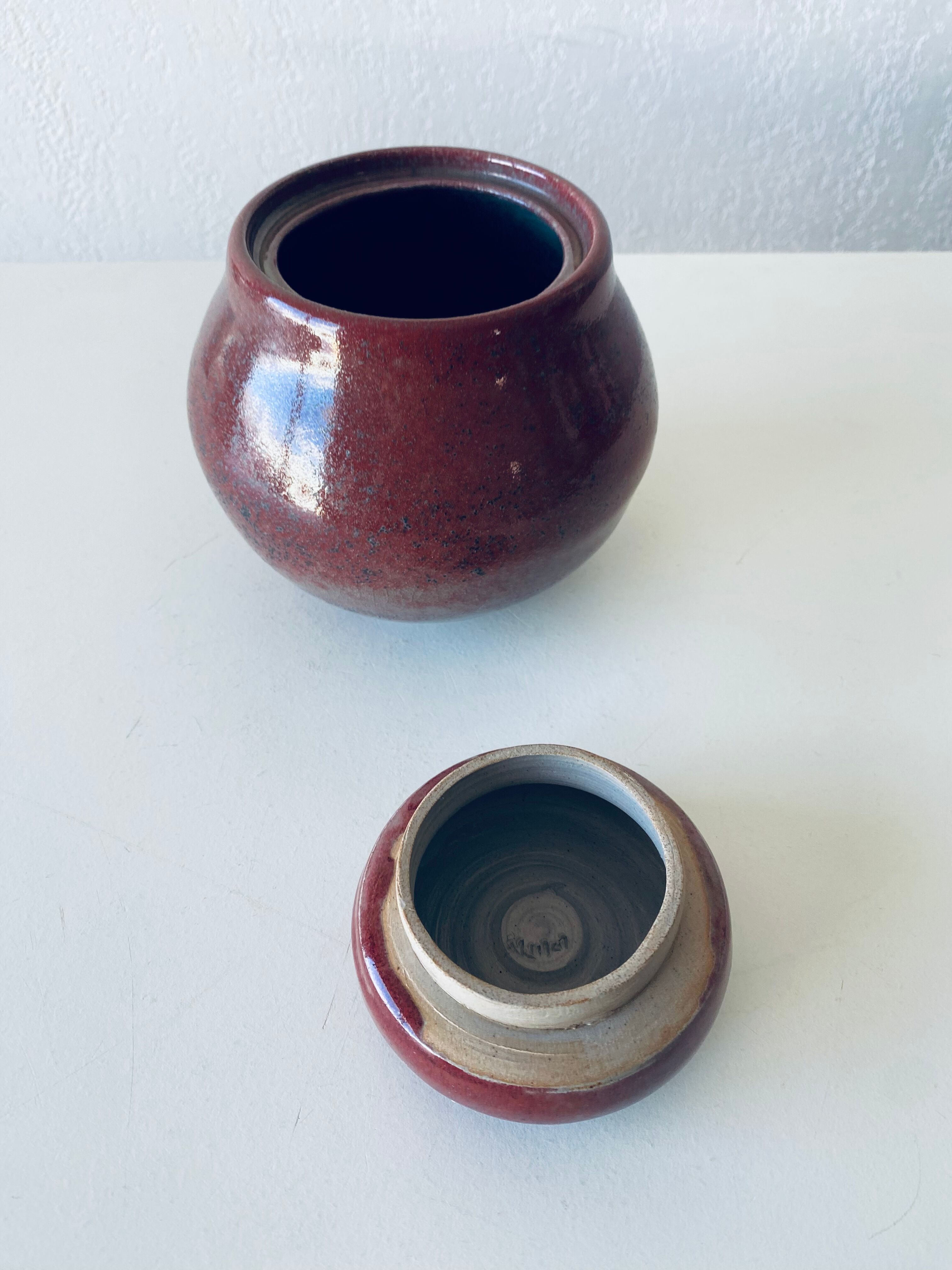 Ceramic candy box signed