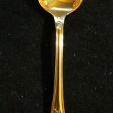 12 spoons of silver metal mocha vermeil model MARLY of Christofle