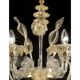 Verre de Murano Ca Rezzonico vénitien avec feuilles d'or et fleurs par Simoeng fo