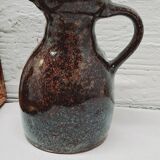 Glazed stoneware pitcher