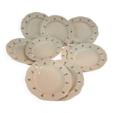 12 old Digoin and Sarreguemines soup plates