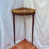 Brass wood and bronze angle console chiseled