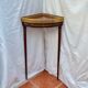 Brass wood and bronze angle console chiseled