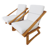 Paire de fauteuils de salon en pin danois vintage