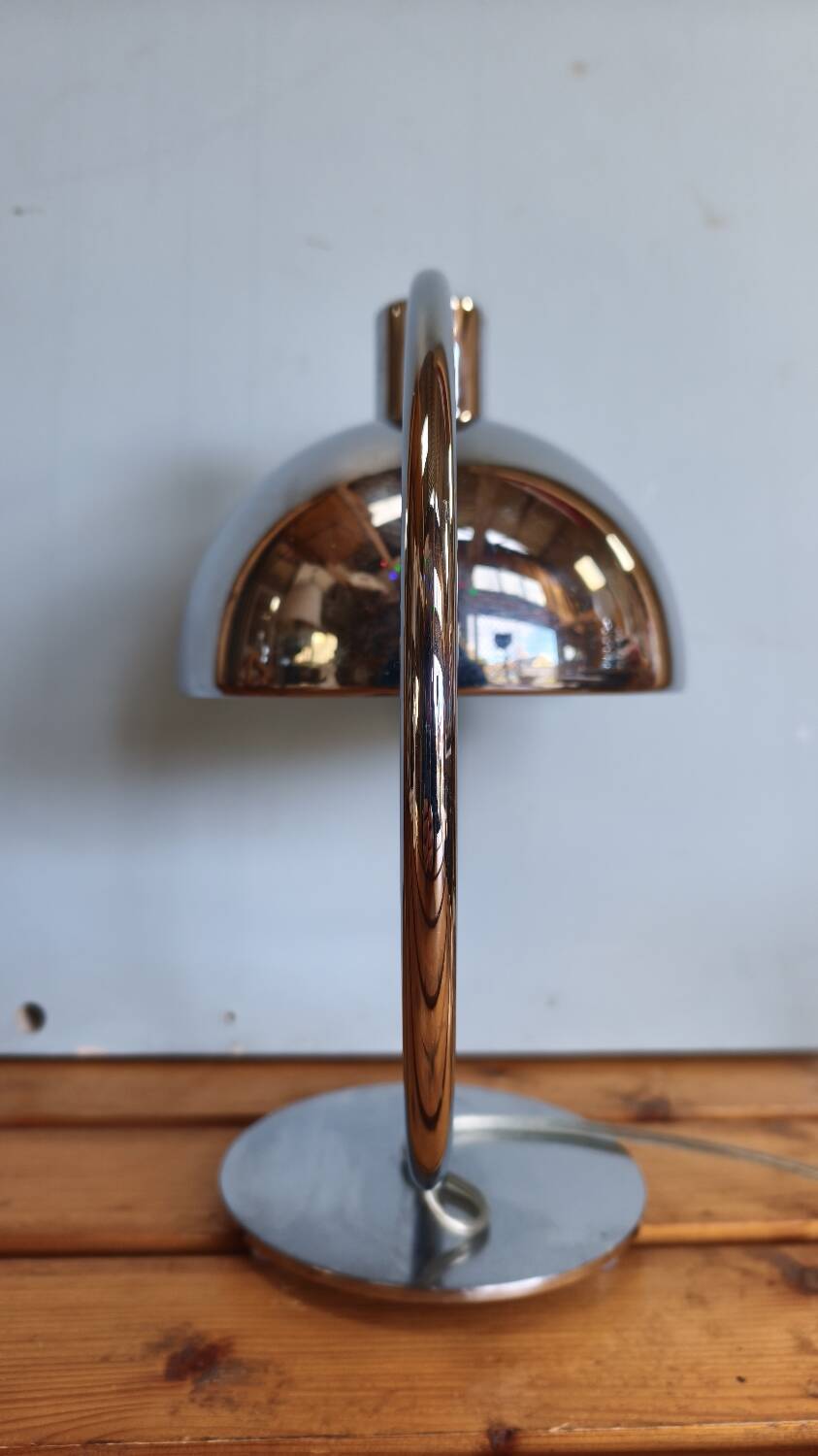 Vintage chrome metal desk lamp