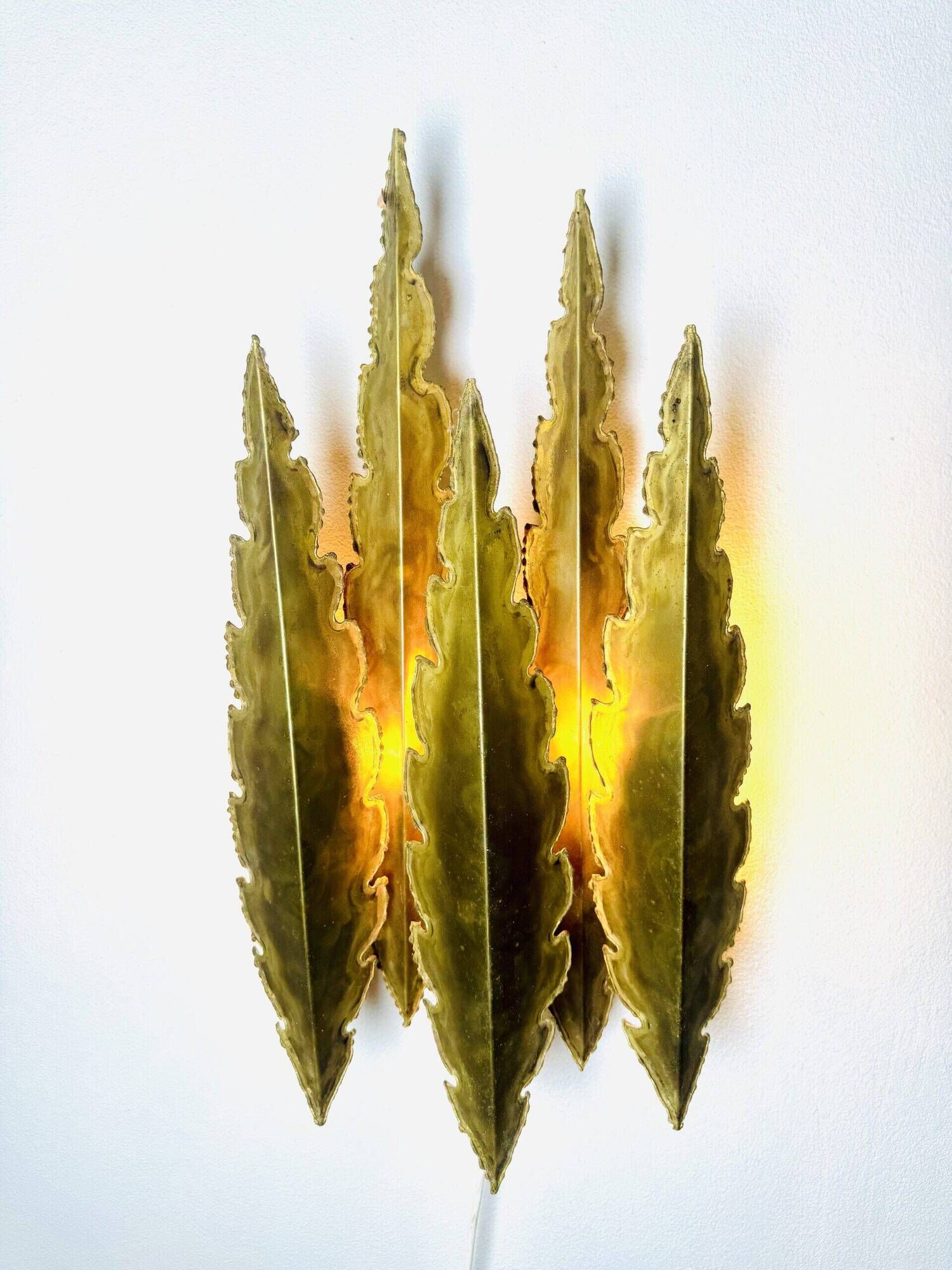 Large Model 5195 Brutalist Wall Light By Svend Aage Holm-Sørensen For Holm-Sørensen & Co, Denmark 1960S